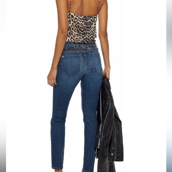 AO.LA Alice + Olivia Good Mid Rise Studded Skinny Jeans - Picture 3 of 9